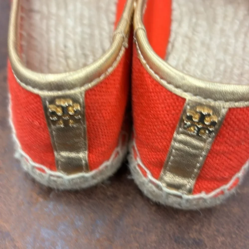 TORY BURCH COCO CALF HAIR APPLIQUÉ ESPADRILLE FLATS Size 6